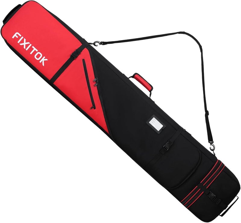 FIXITOK Snowboard & Ski Bag for Air Travel, Waterproof Full Padded Snowboard Bag Fit Board, Boots, Clothes, Helmet and Gear, Adjustable Length Ski Bag(157CM-181CM) - Image 1